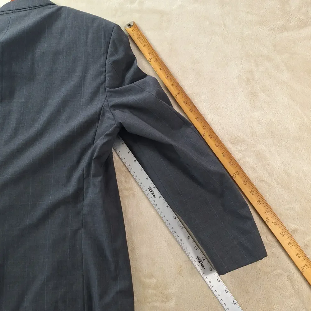 Vintage Brooks Brothers Blazer Men's 48L Gray Wool Glen Single Breasted Made USA
